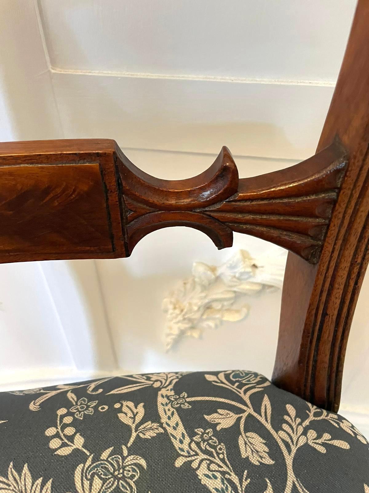 Pair of Antique Regency Quality Mahogany Desk Chairs at 1stDibs