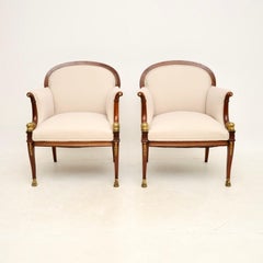 Pair of Antique Regency Style Armchairs