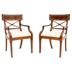Pair of Retro Regency Style Armchairs