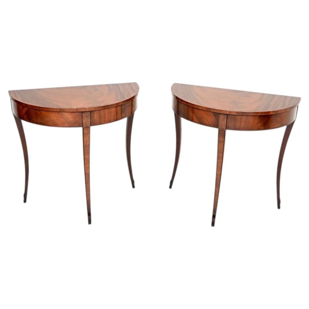 Pair of Antique Regency Style Console Tables