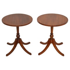 Pair of Antique Regency Style Inlaid Wine Tables