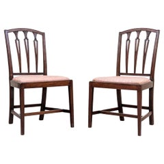 Pair Of Antique Regency Style Mahogany Side Chairs