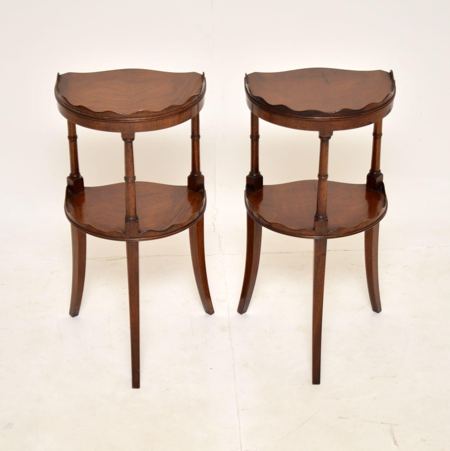 English Pair of Antique Regency Style Side Tables