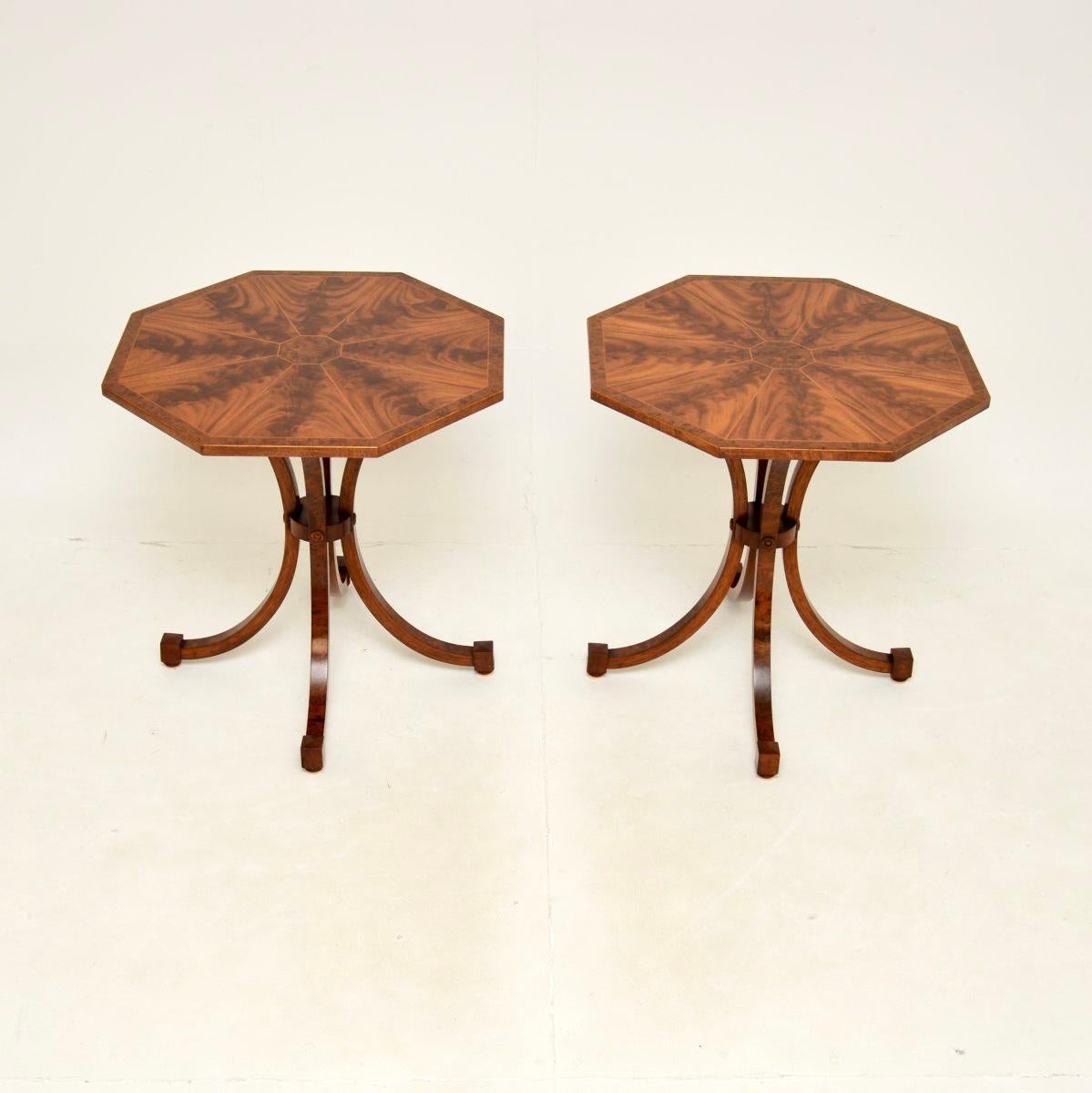 British Pair of Antique Regency Style Side Tables