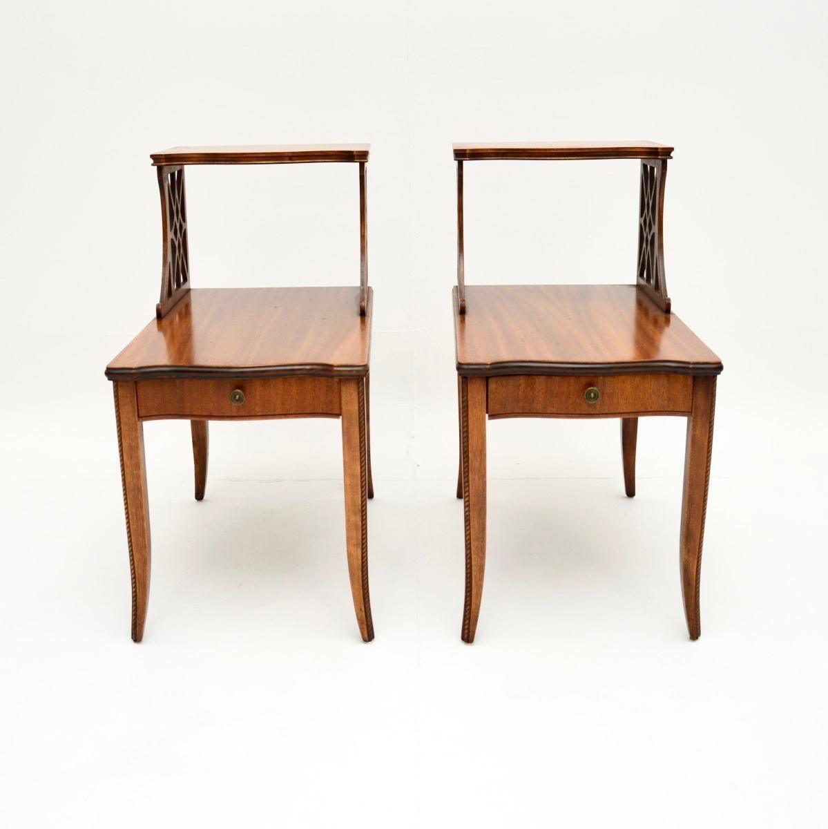 British Pair of Antique Regency Style Side Tables For Sale