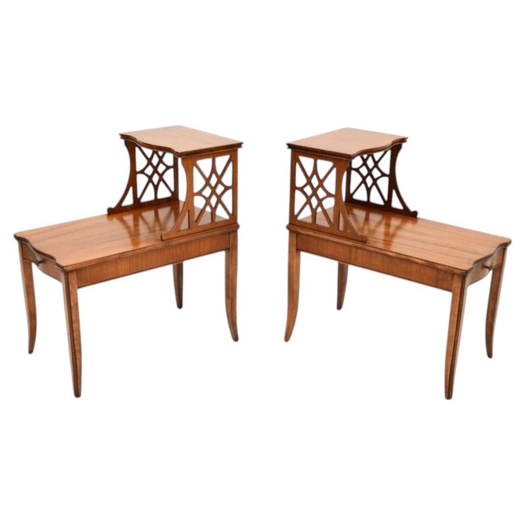Pair of Antique Regency Style Side Tables