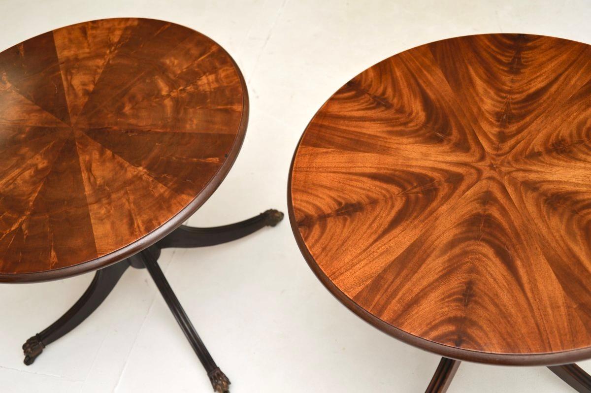 Mid-20th Century Pair of Antique Regency Style Side Tables For Sale