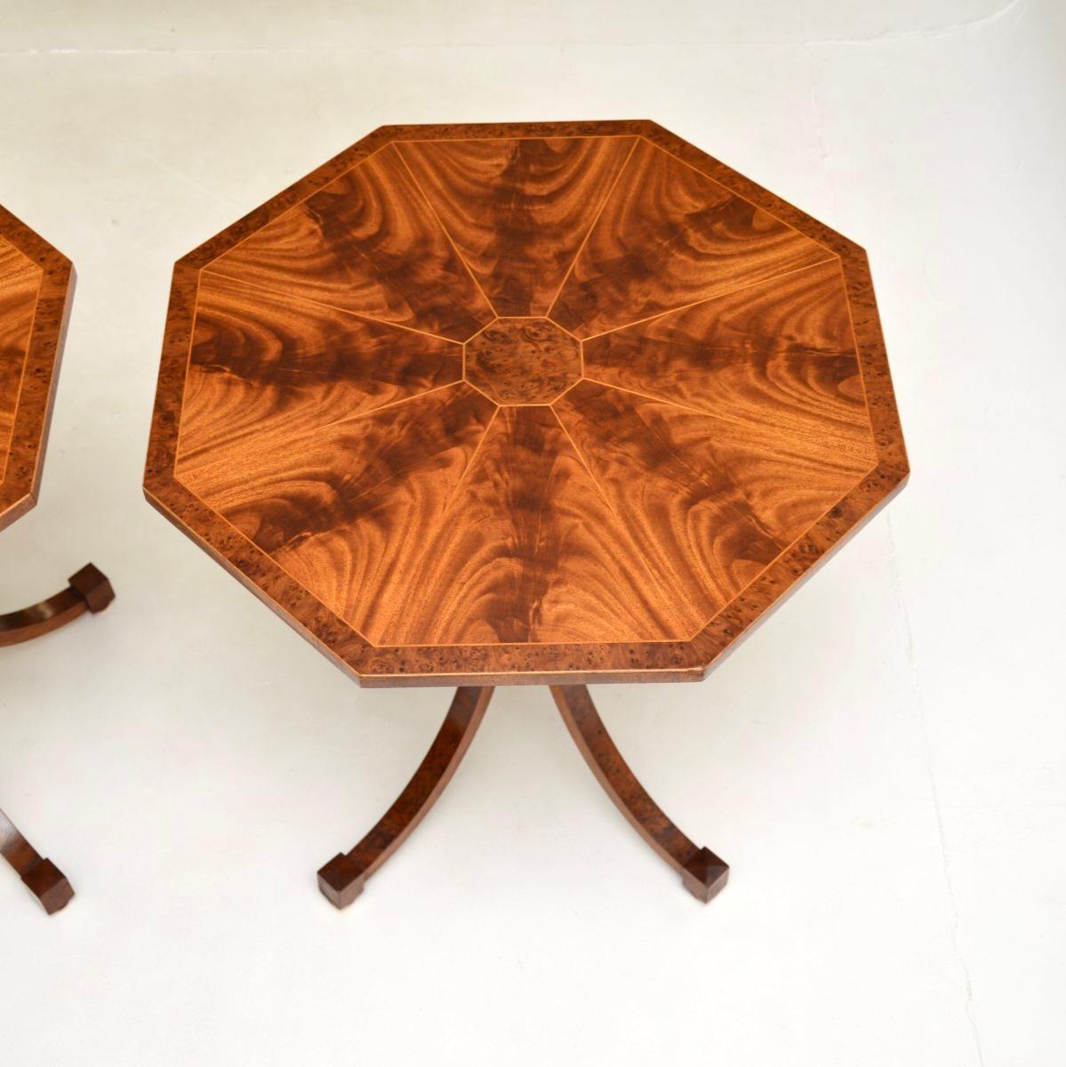 Mid-20th Century Pair of Antique Regency Style Side Tables