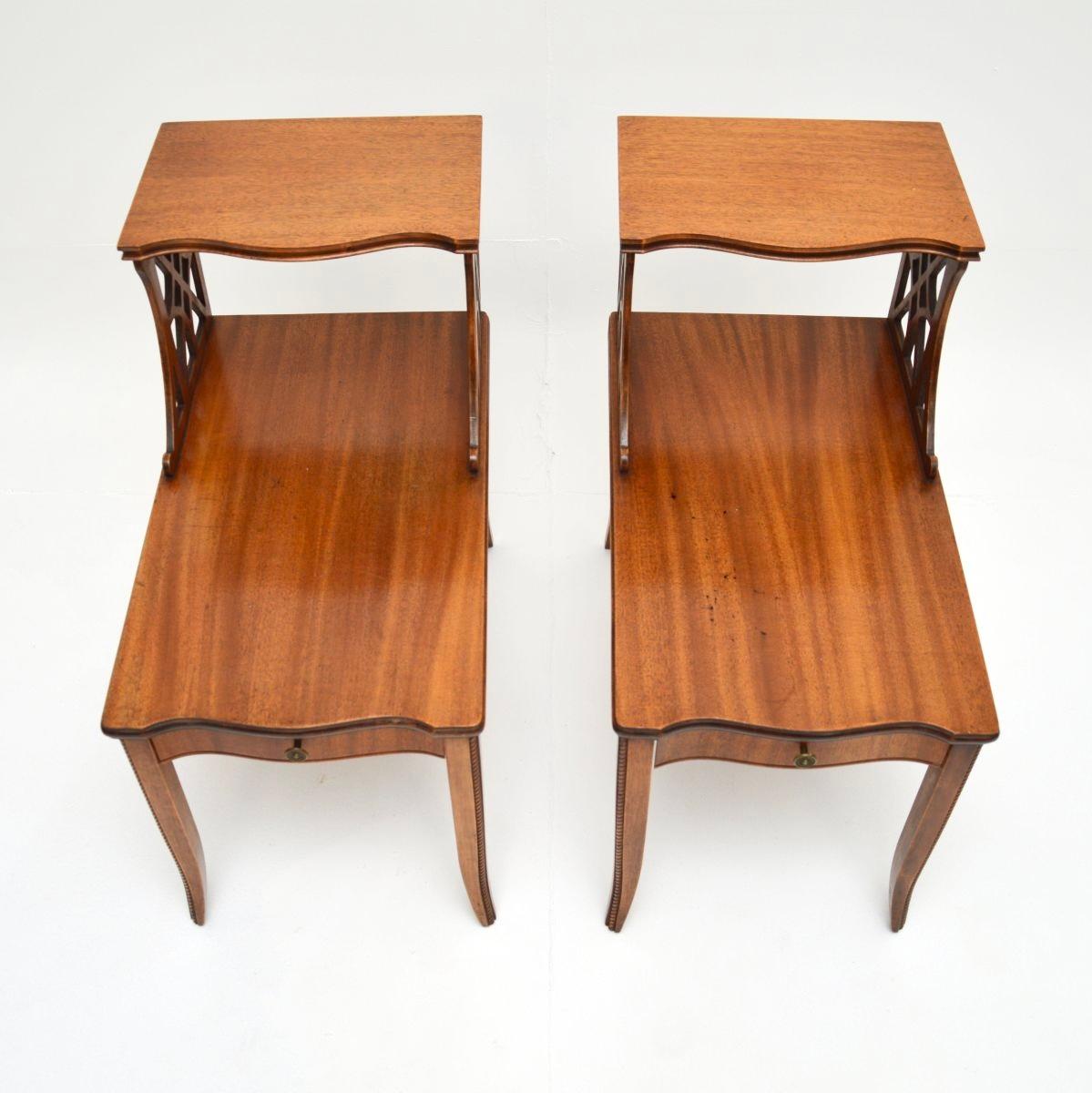 Pair of Antique Regency Style Side Tables For Sale 1
