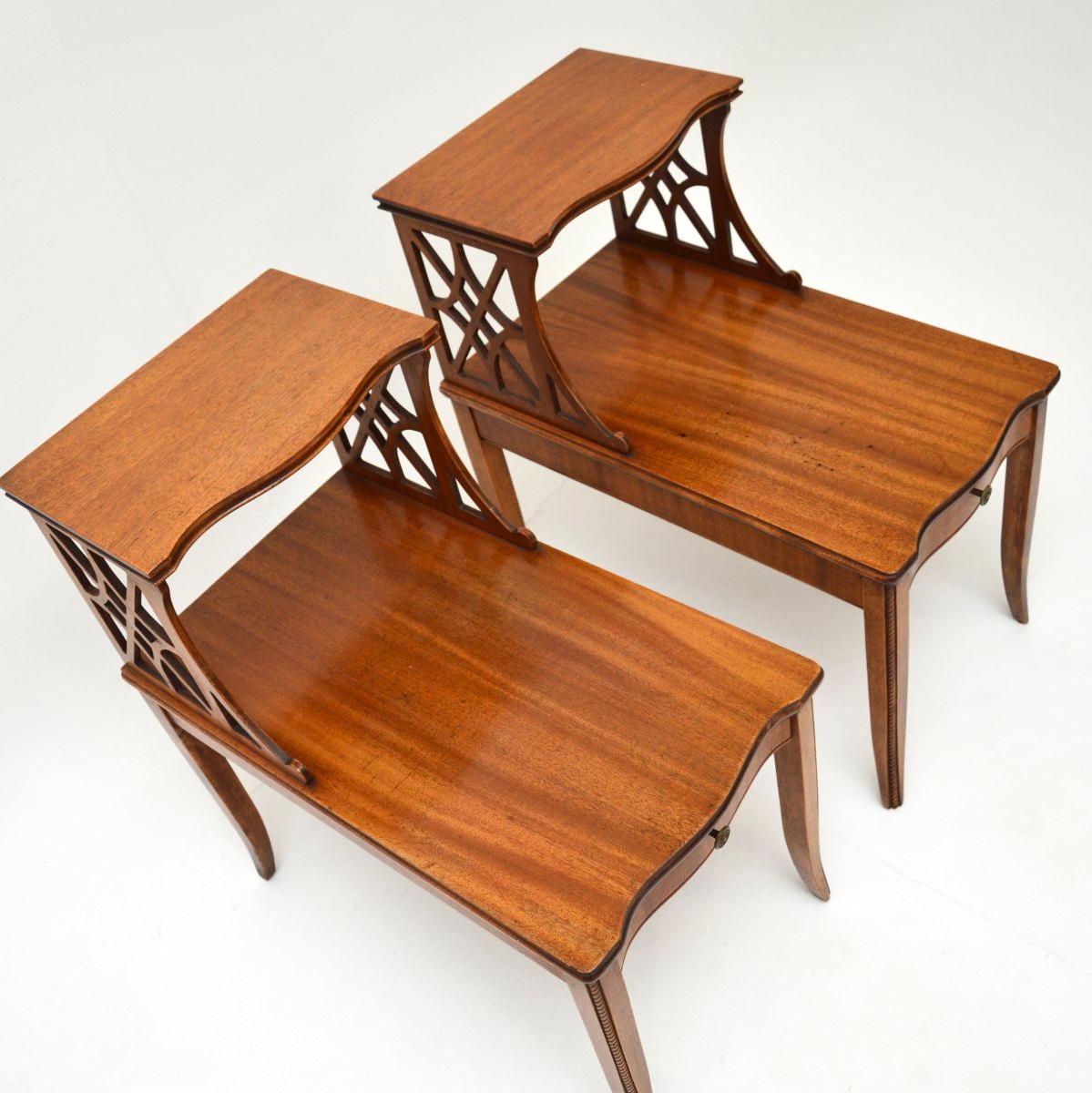 Pair of Antique Regency Style Side Tables For Sale 2