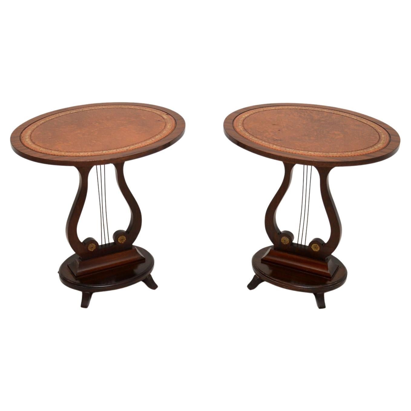 Pair of Antique Regency Style Side Tables For Sale