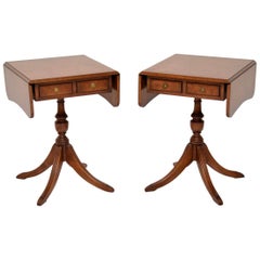 Pair of Antique Regency Style Walnut Side Tables