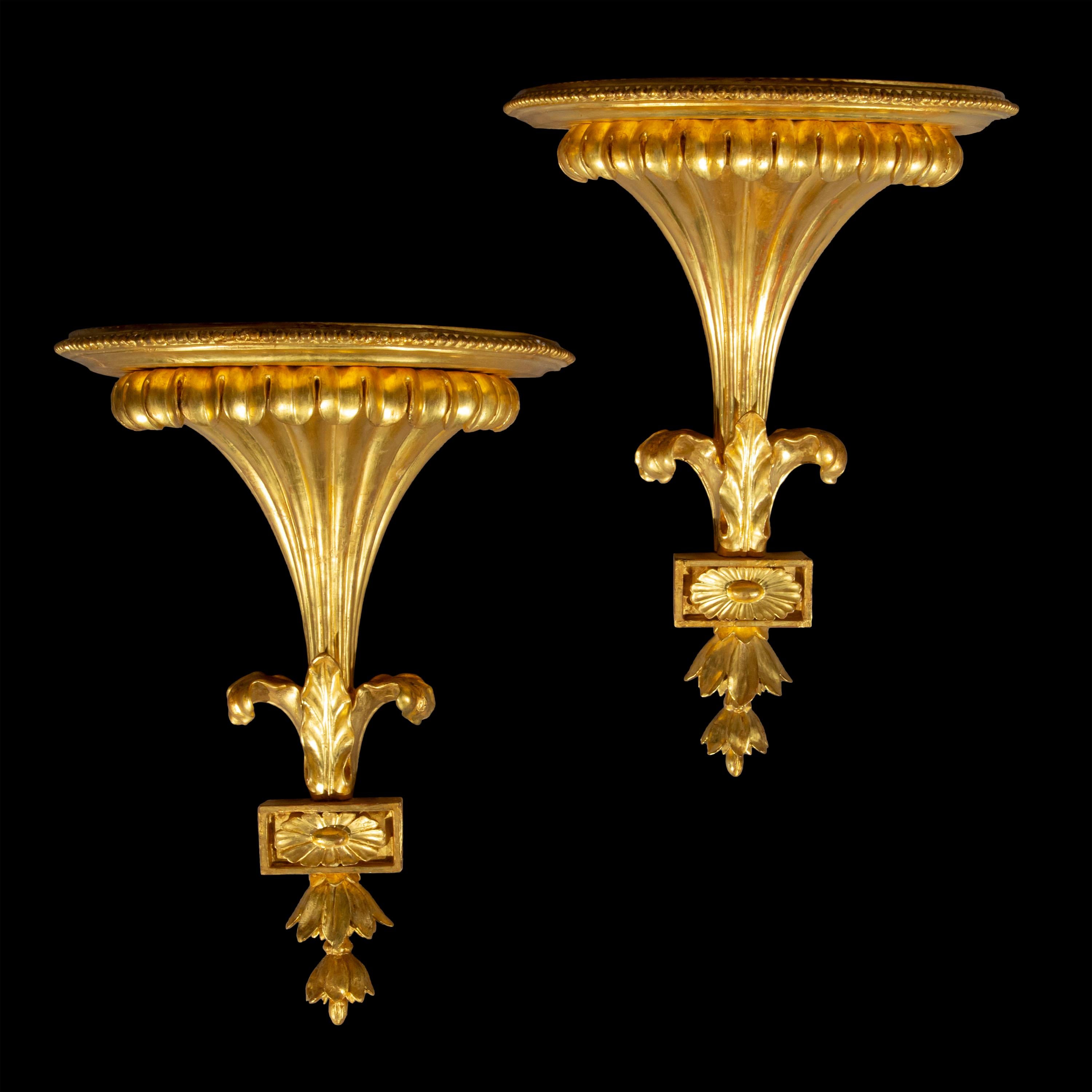 19th Century Pair of Antique Regency Wall Brackets or Sconces