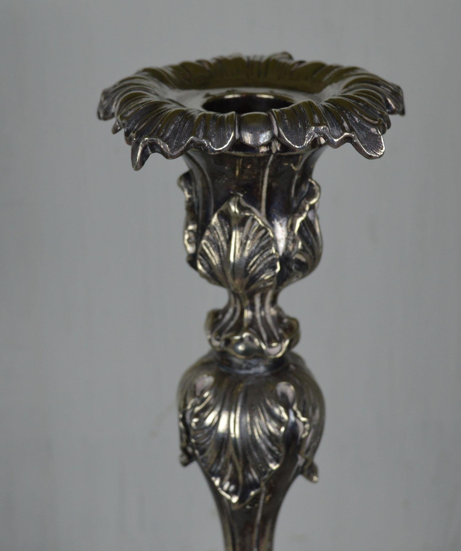Pair of Antique Renaissance Revival Candlesticks, English Late 19th Century In Good Condition In St Annes, Lancashire