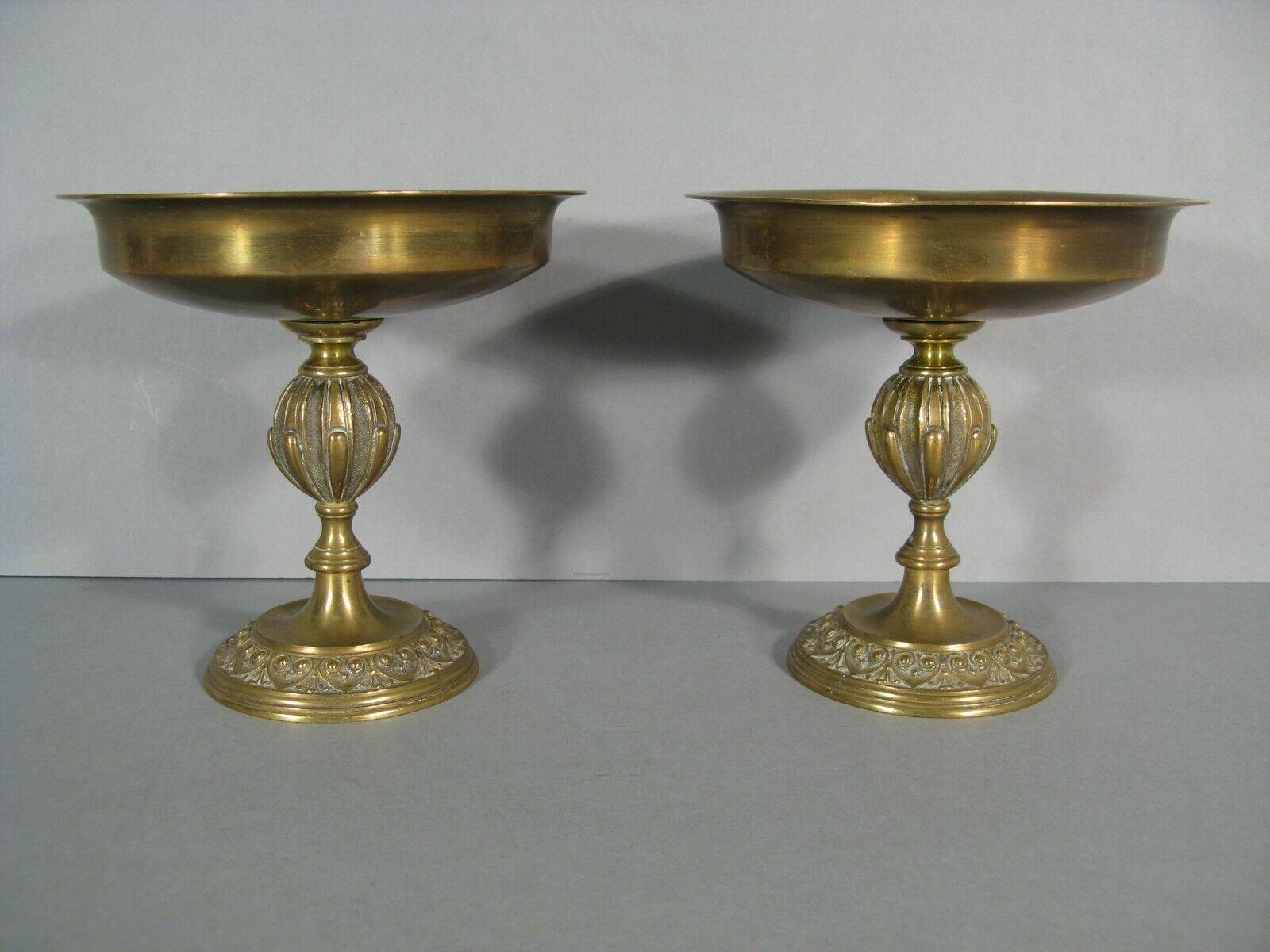 Pair of Antique Renaissance Style Bronze and Brass Trays with Birds - 1Y202 5