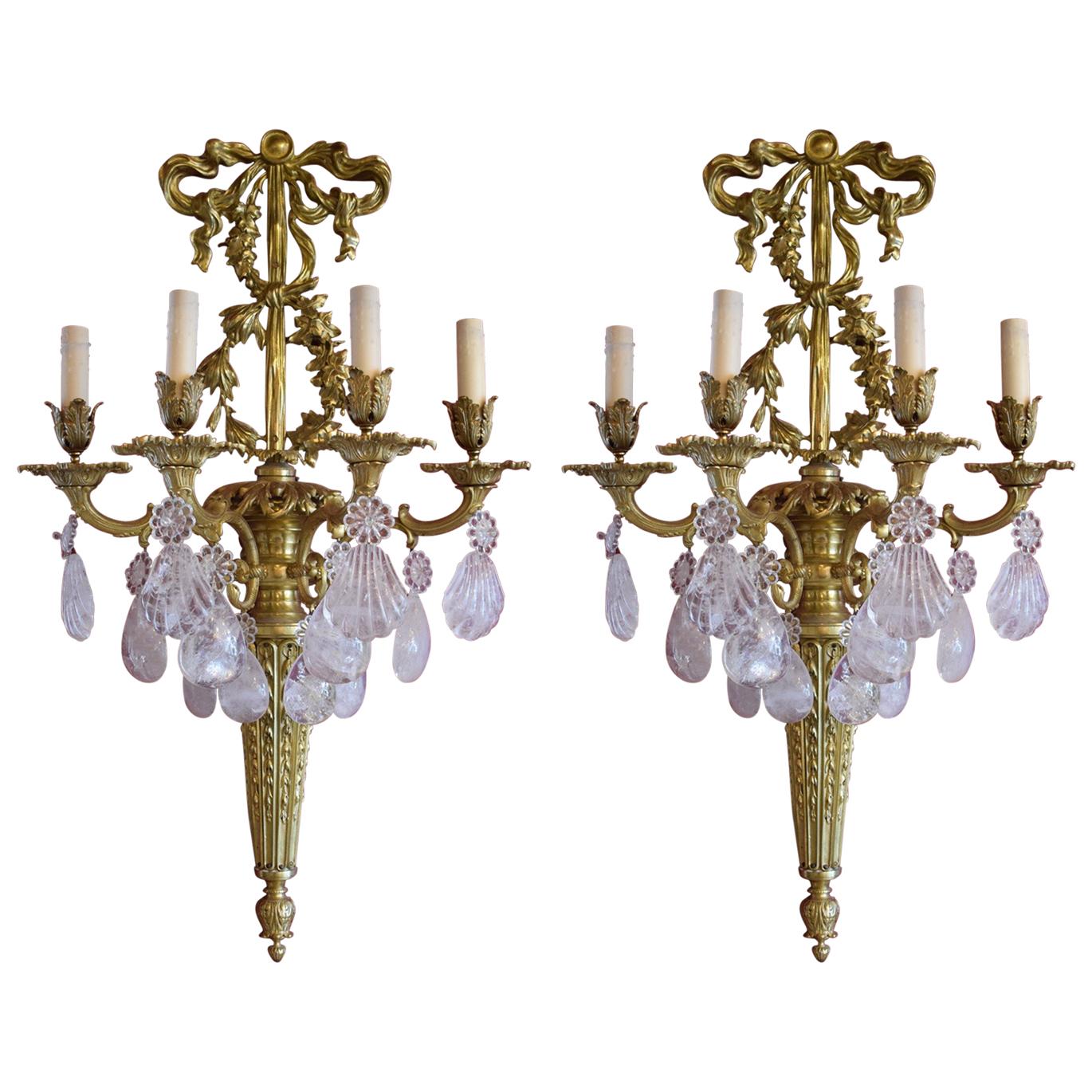Pair of Antique French Wall Sconces with Gilt Bronze and Cloisonné at ...