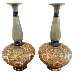 Pair of Antique Royal Doulton Vases