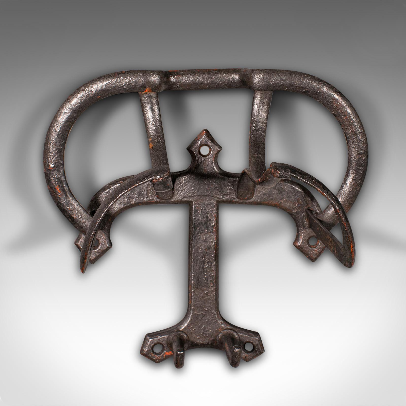Late Victorian Pair Of Antique Saddle Racks, English, Stables, Equestrian Tack Rest, Victorian