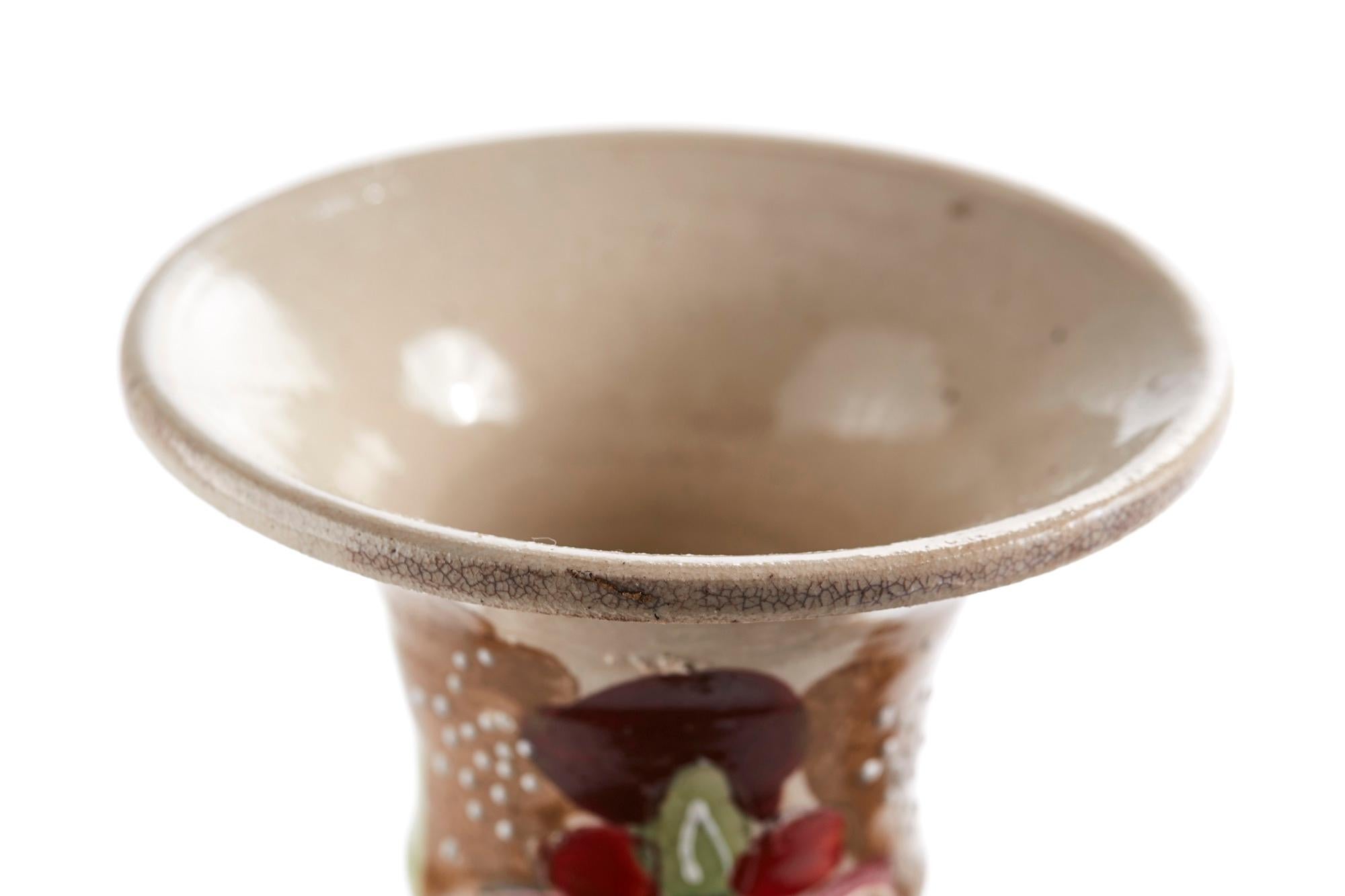 Porcelain Pair of Antique Satsuma Vases For Sale