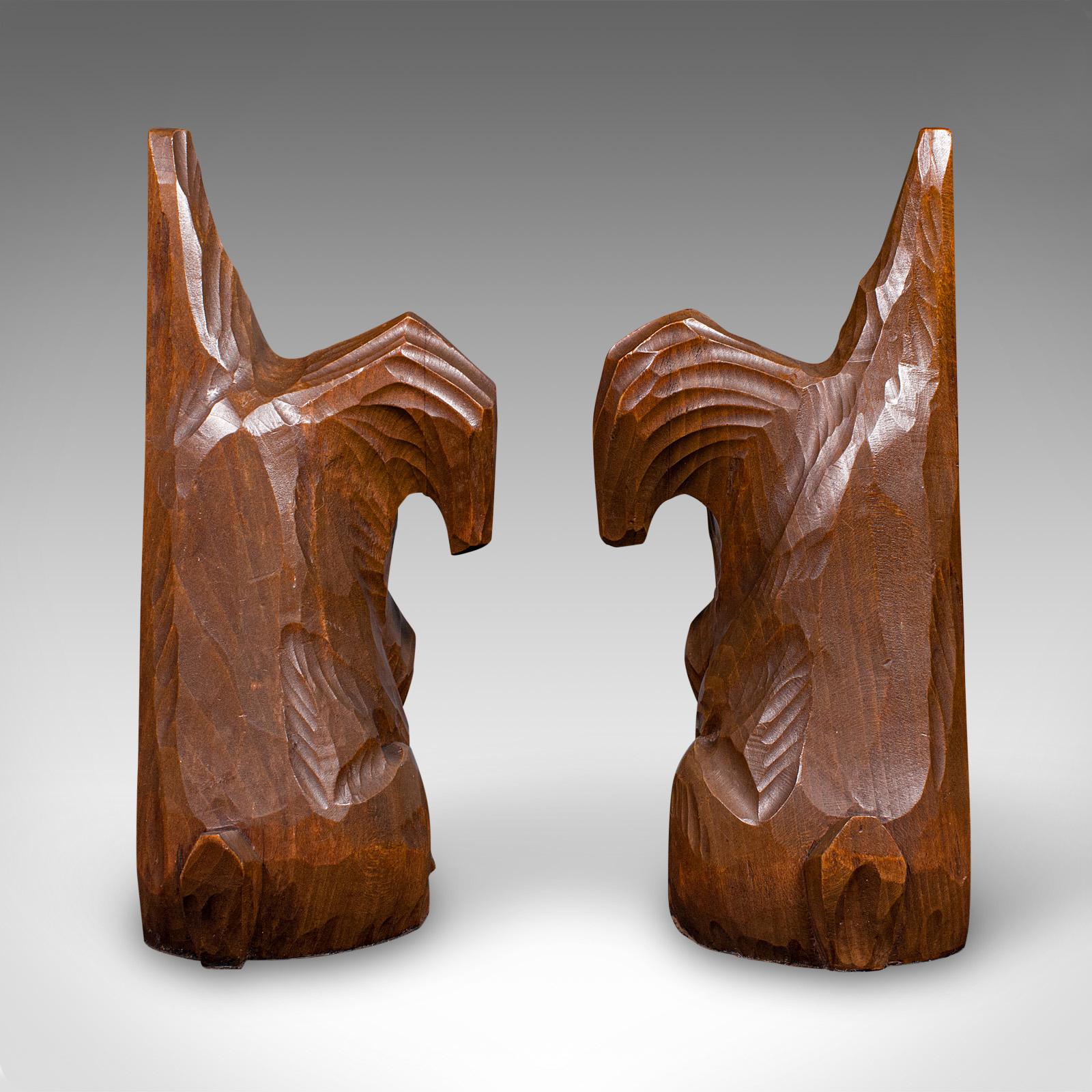 Pair of Antique Scottie Dog Bookends, English Beech, Book Rests, Edwardian, 1910 In Good Condition For Sale In Hele, Devon, GB