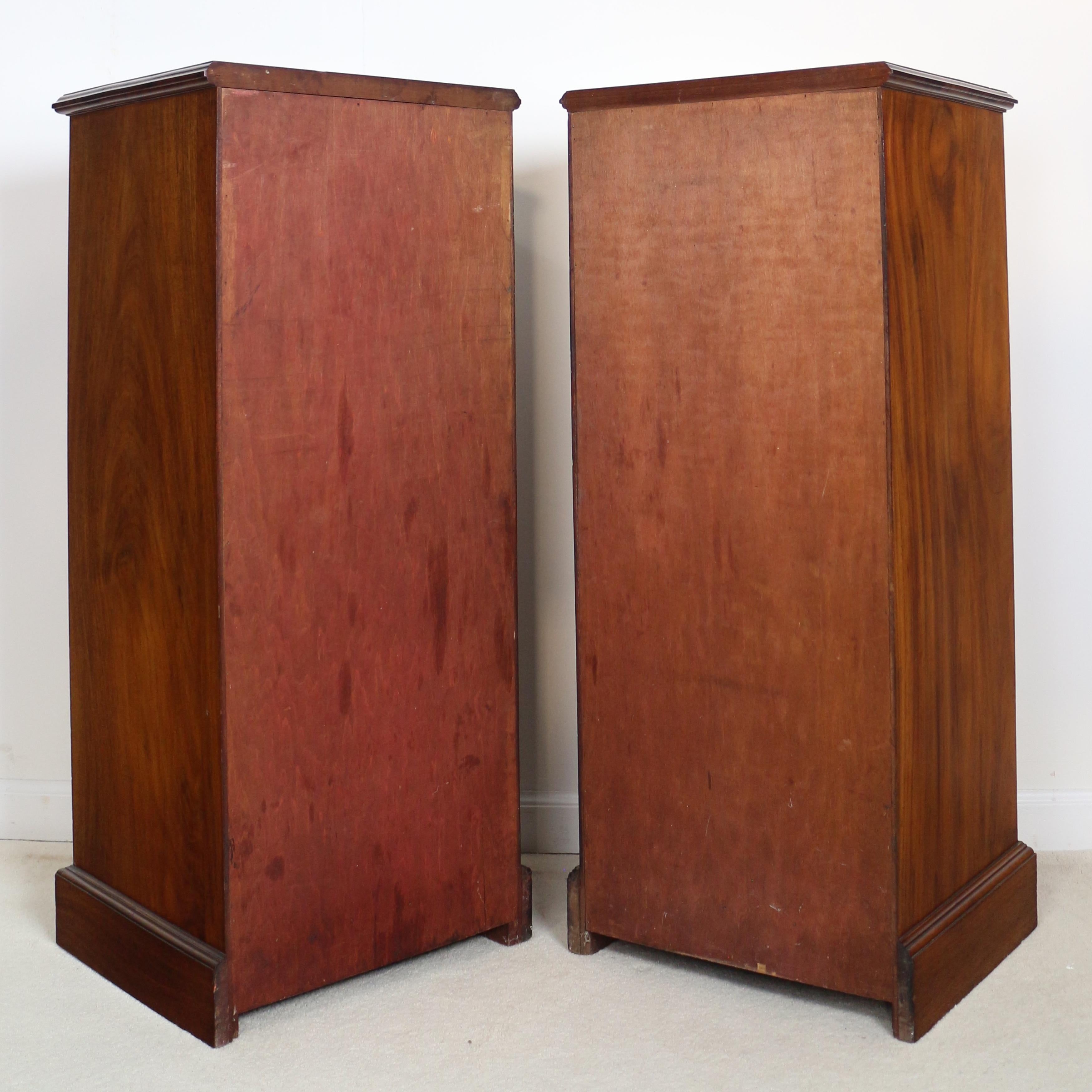 Pair of Antique Scottish Late Victorian Mahogany Collector’s Chests For Sale 15