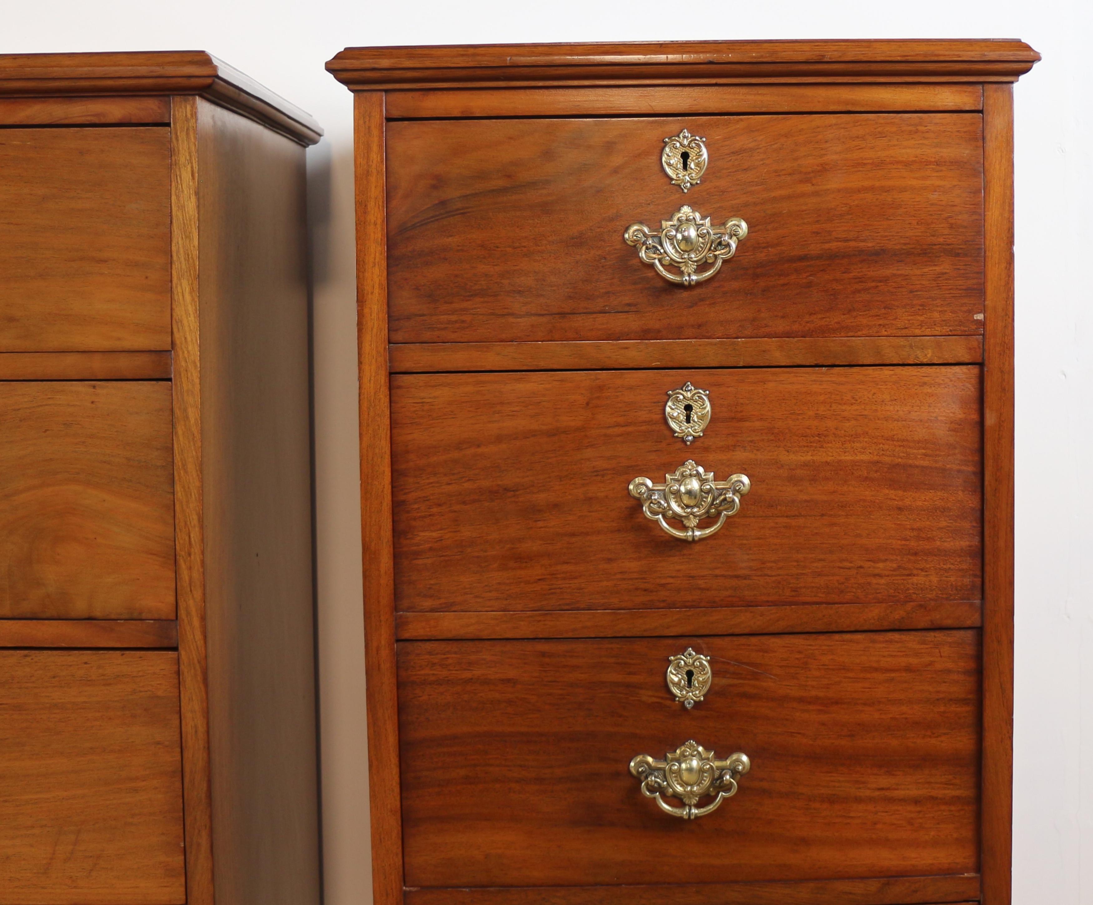Pair of Antique Scottish Late Victorian Mahogany Collector’s Chests For Sale 1