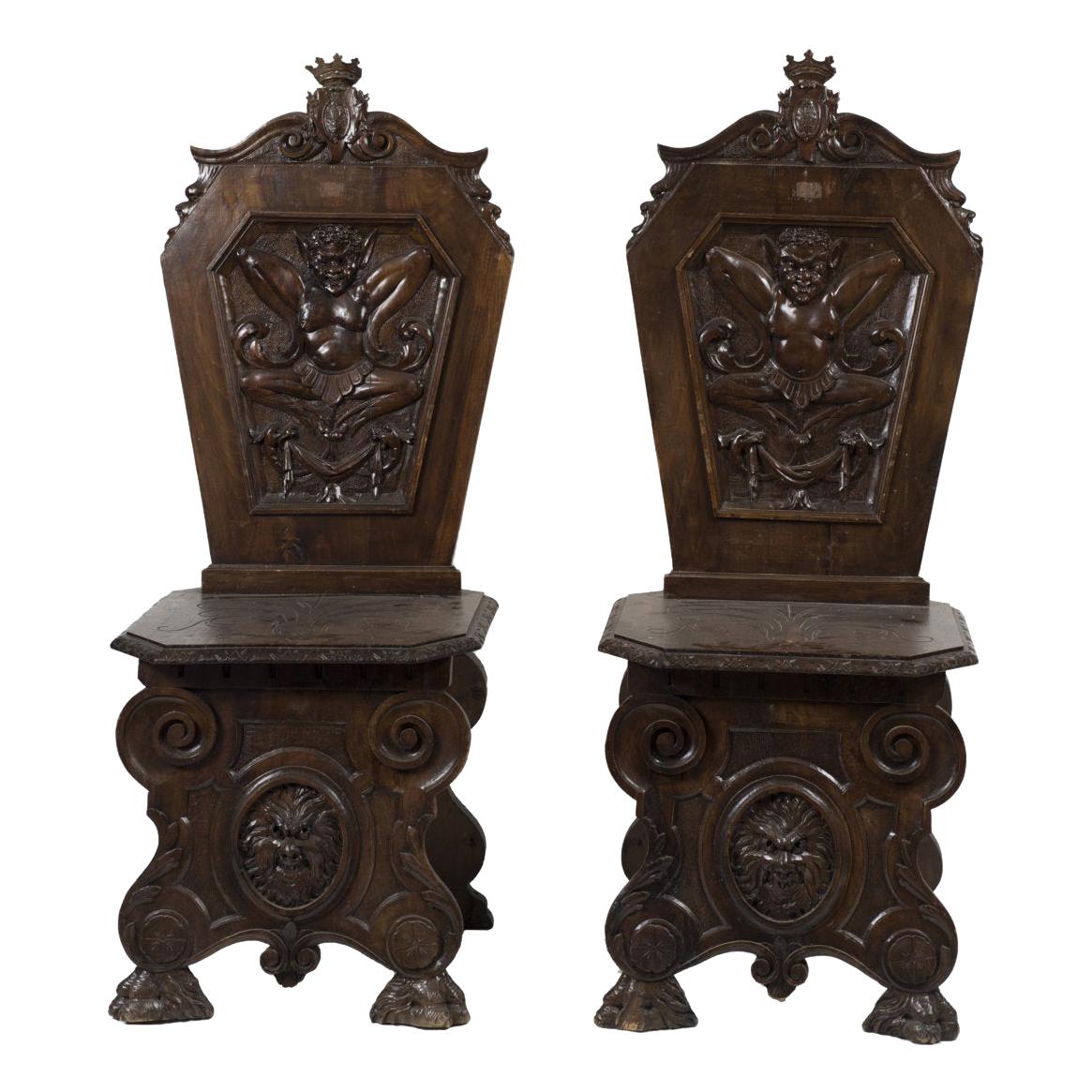 Pair of Antique Seats, Early 20th Century