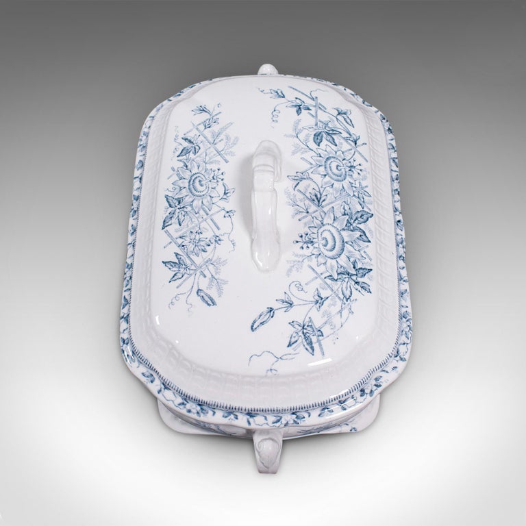 Pair of Antique Serving Tureens, English, Ceramic, Lidded Dish