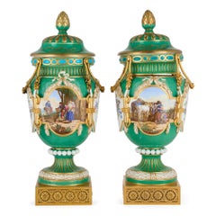 Pair of Antique Sèvres Porcelain Ormolu-Mounted Vases