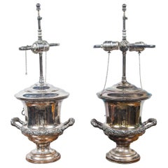 Pair of Antique Sheffield Wine Coolers