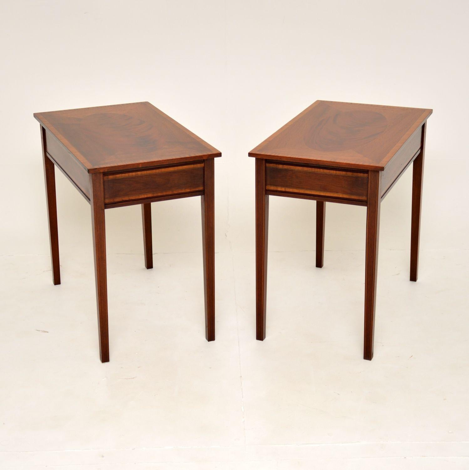 Pair of Antique Sheraton Revival Side Tables 5
