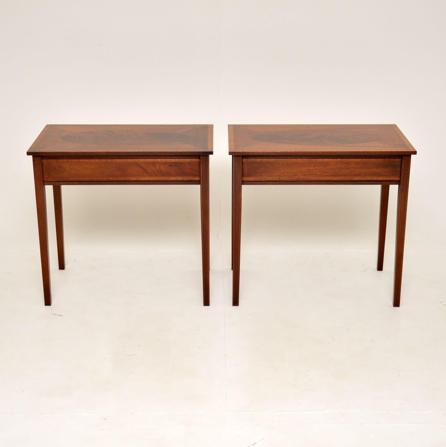 Pair of Antique Sheraton Revival Side Tables 3