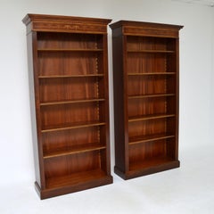 Pair of Antique Sheraton Style Open Bookcases
