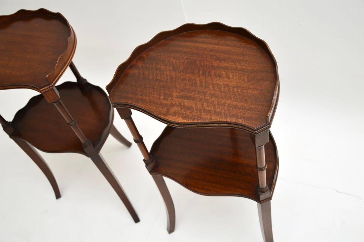 Mid-20th Century Pair of Antique Sheraton Style Side Tables