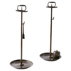 Pair of Used Shokudai Candle Stand from Japan