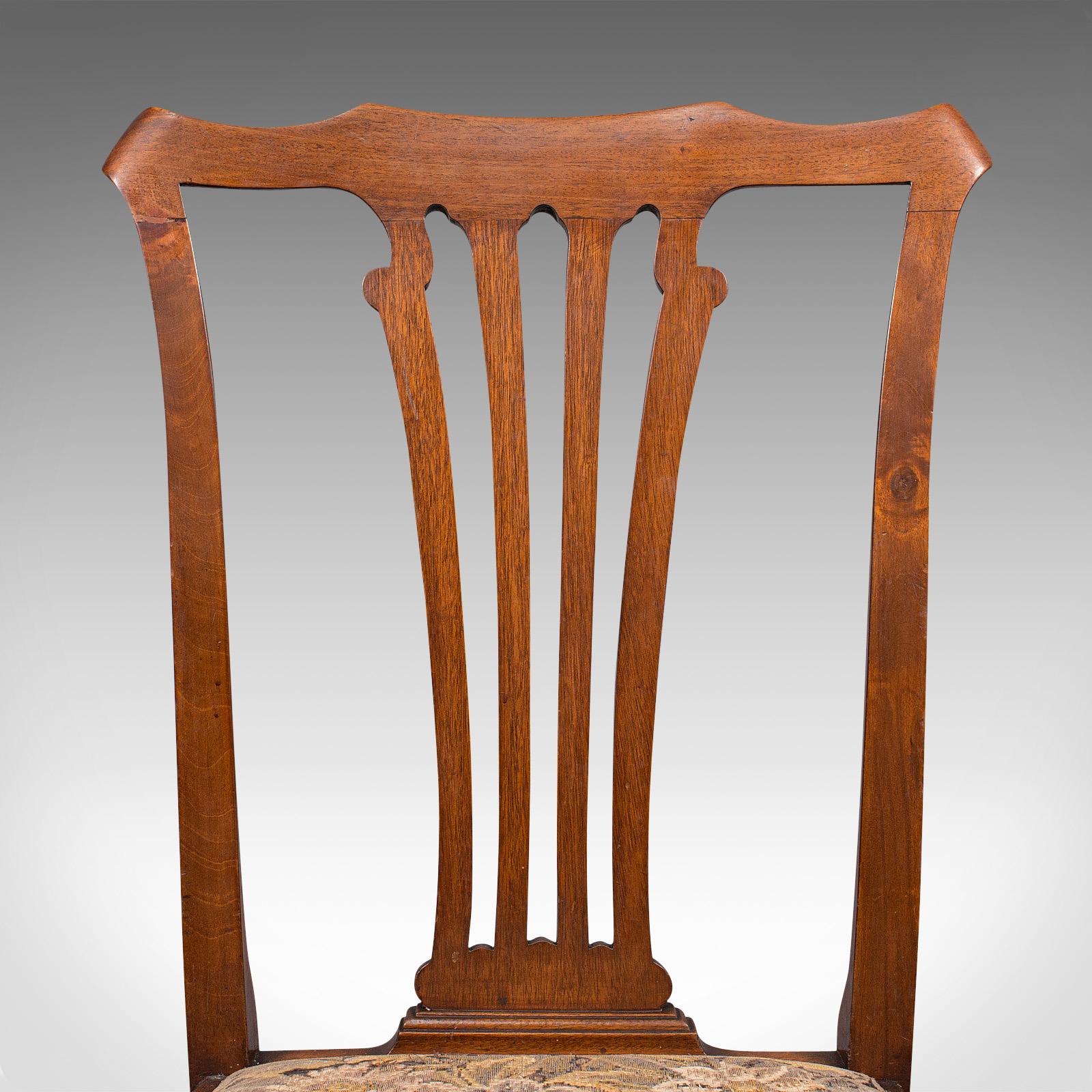 Pair of Antique Side Chairs, Mahogany, Hall, Dining Seat, Victorian, Circa 1900 4