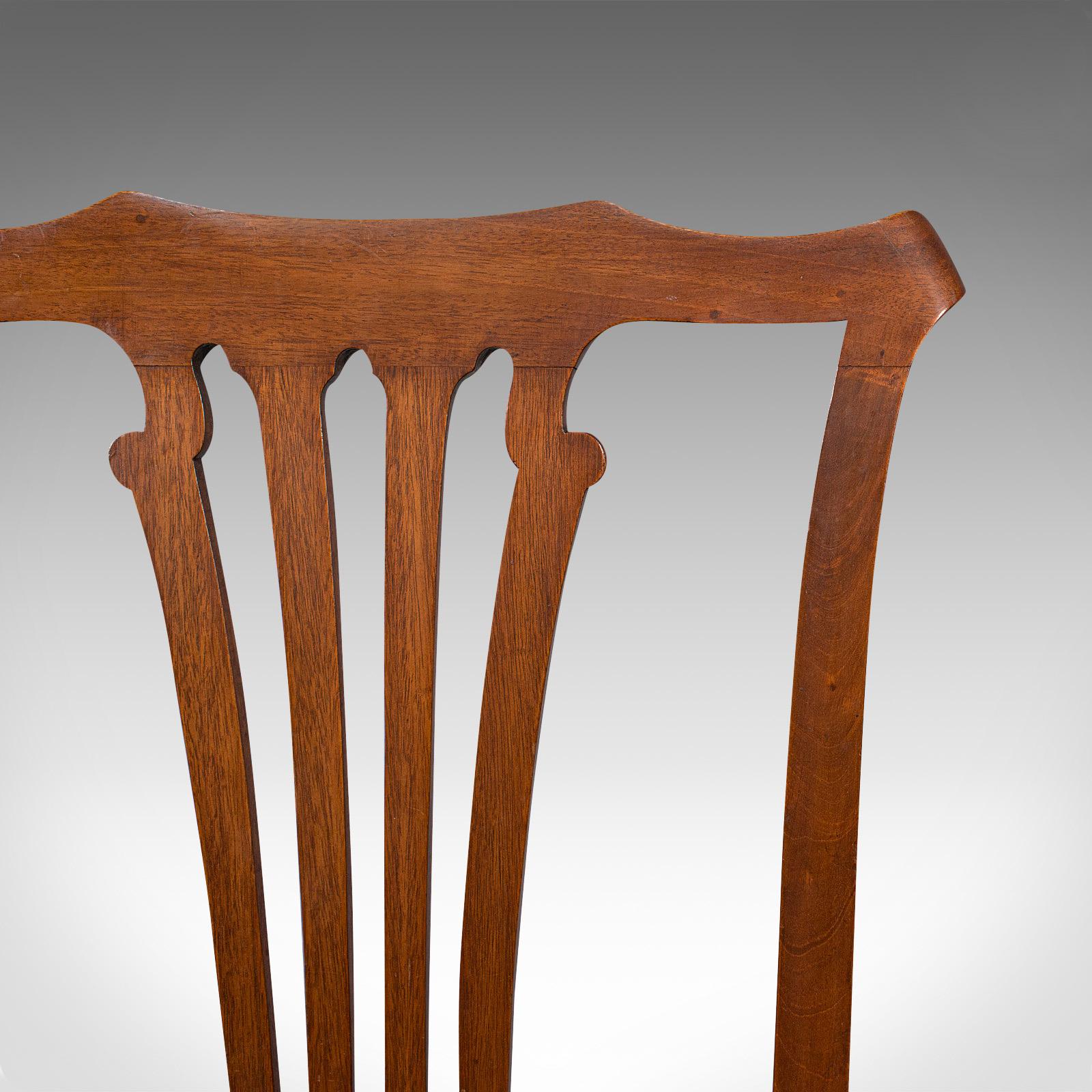 Pair of Antique Side Chairs, Mahogany, Hall, Dining Seat, Victorian, Circa 1900 5