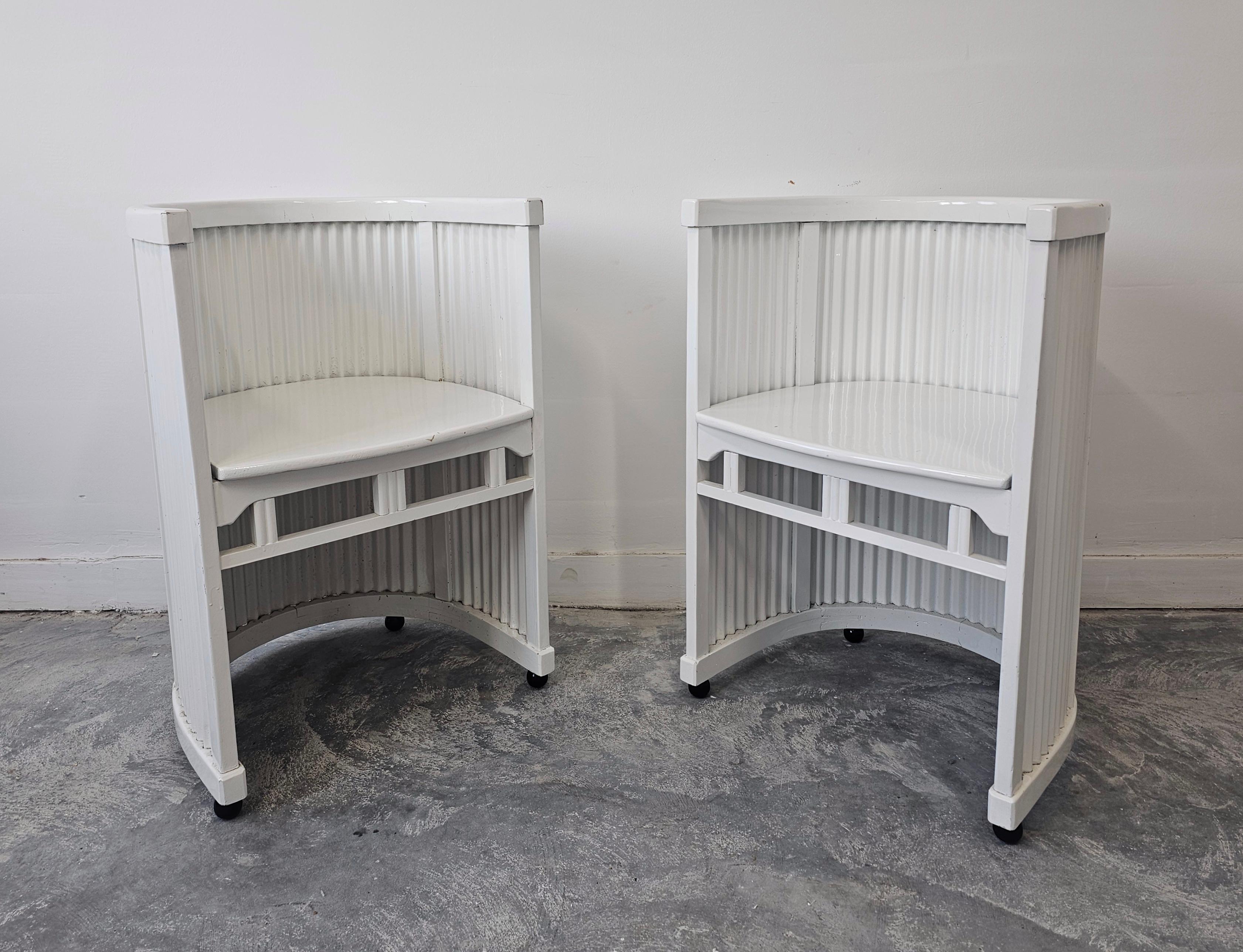 Paire de chaises latérales antiques en forme de fer à cheval, attr. à Hans Gunther Reinstein en vente 6