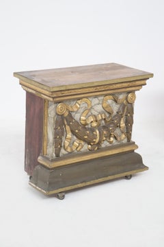 Antike Beistelltische aus lackiertem Holz, Paar