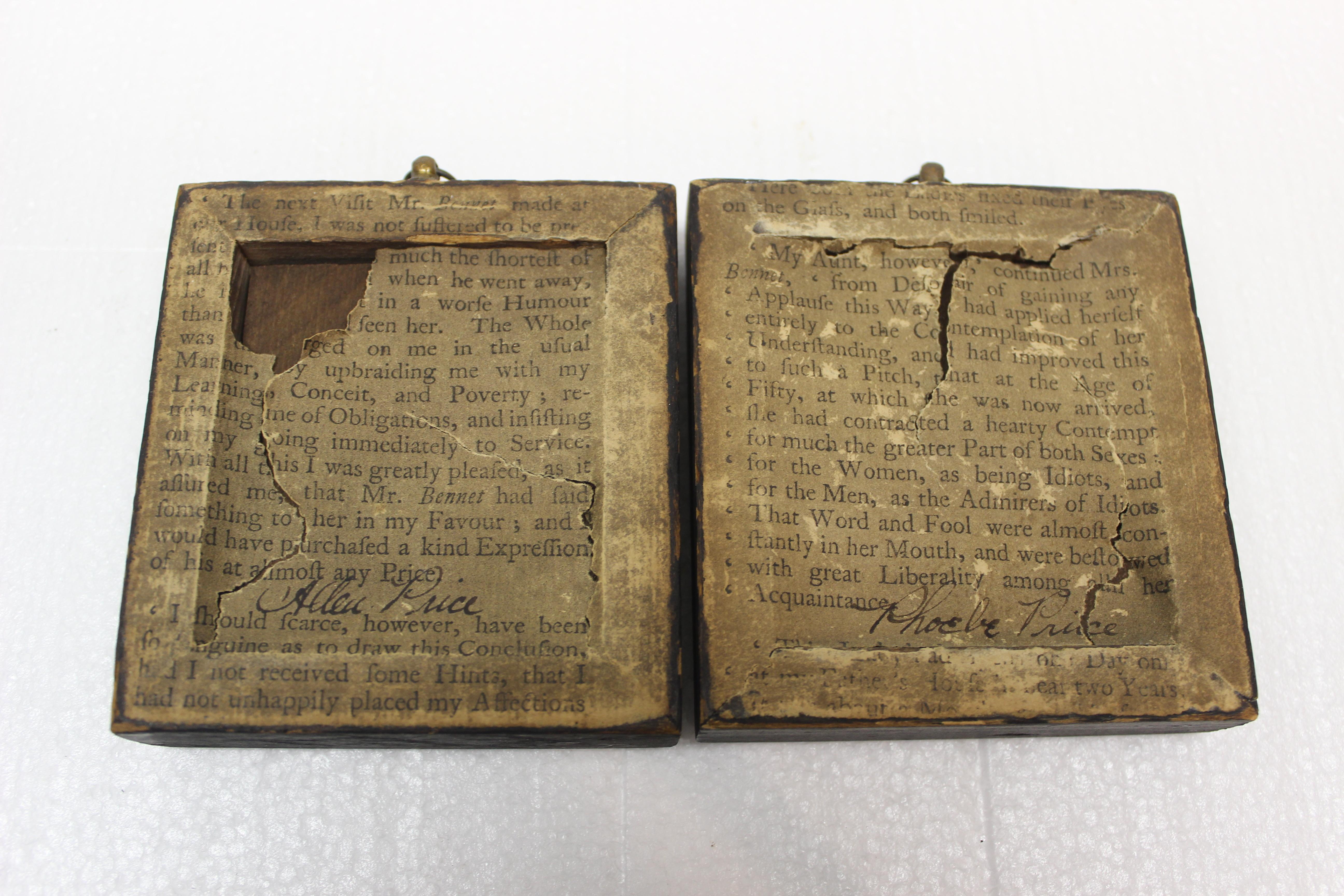 Pair of Antique Silhouette Miniatures In Good Condition In East Hampton, NY