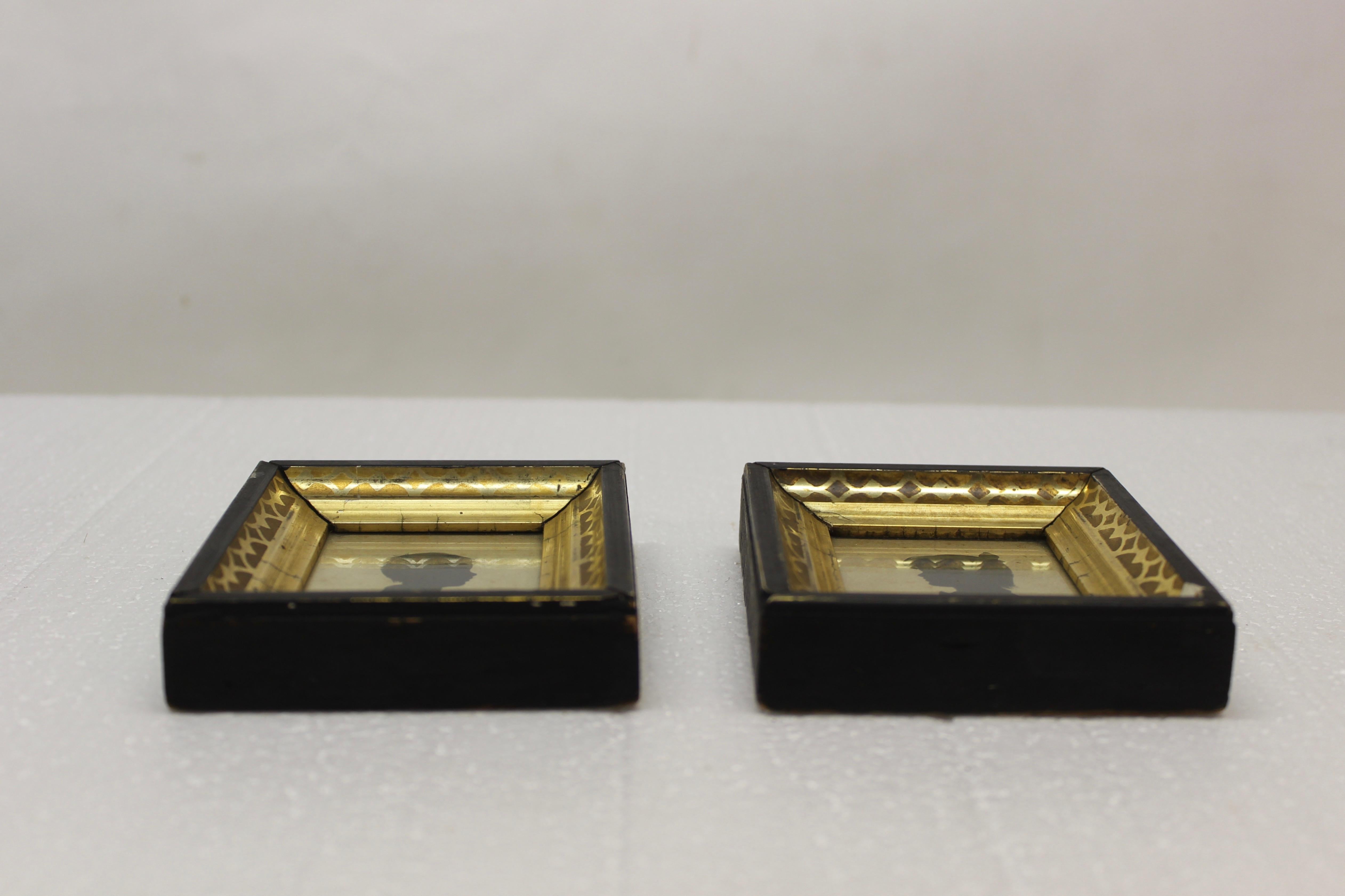 Pair of Antique Silhouette Miniatures 2