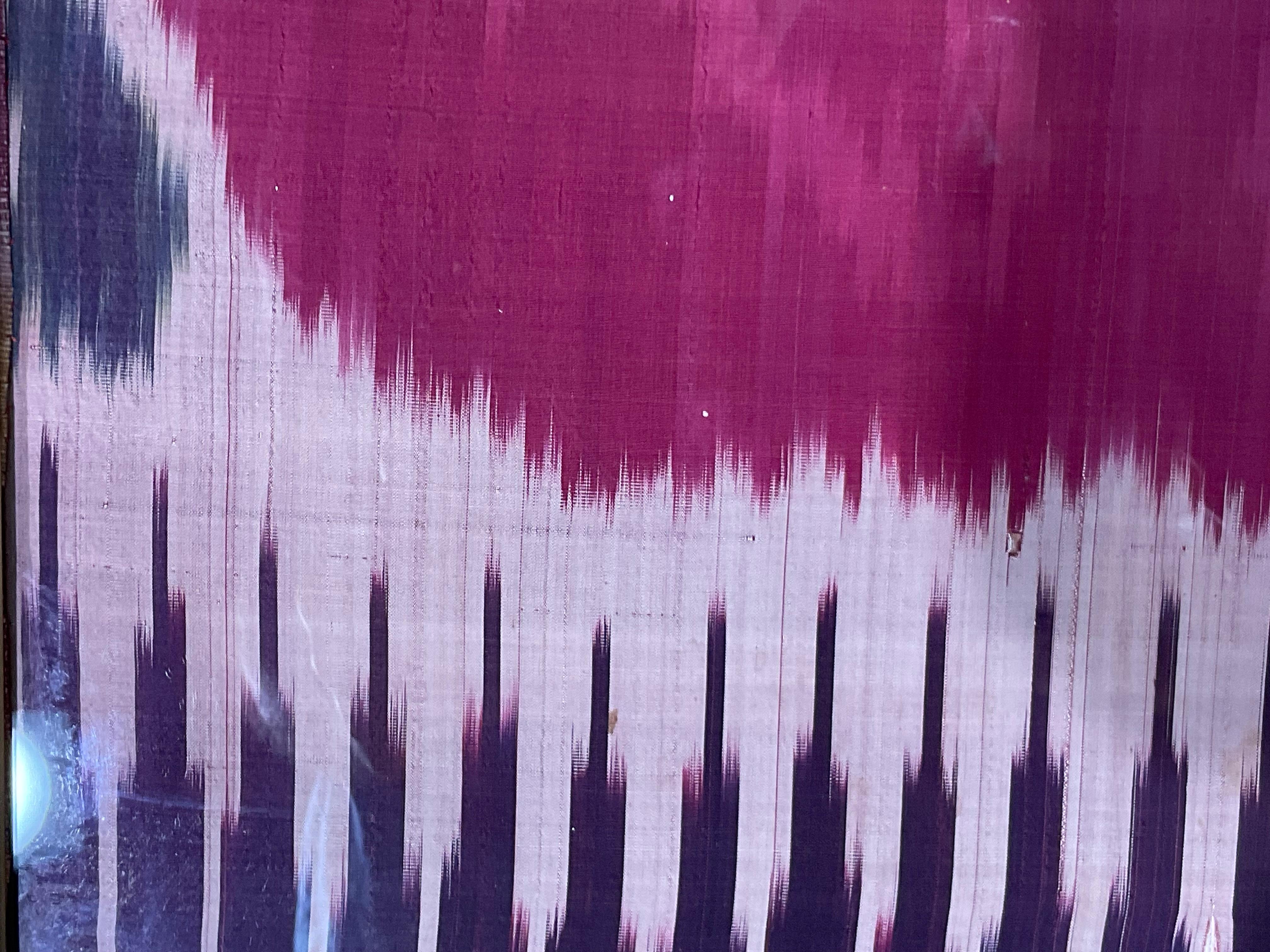 Pair Of Antique Silk Ikat Wall Hanging 3