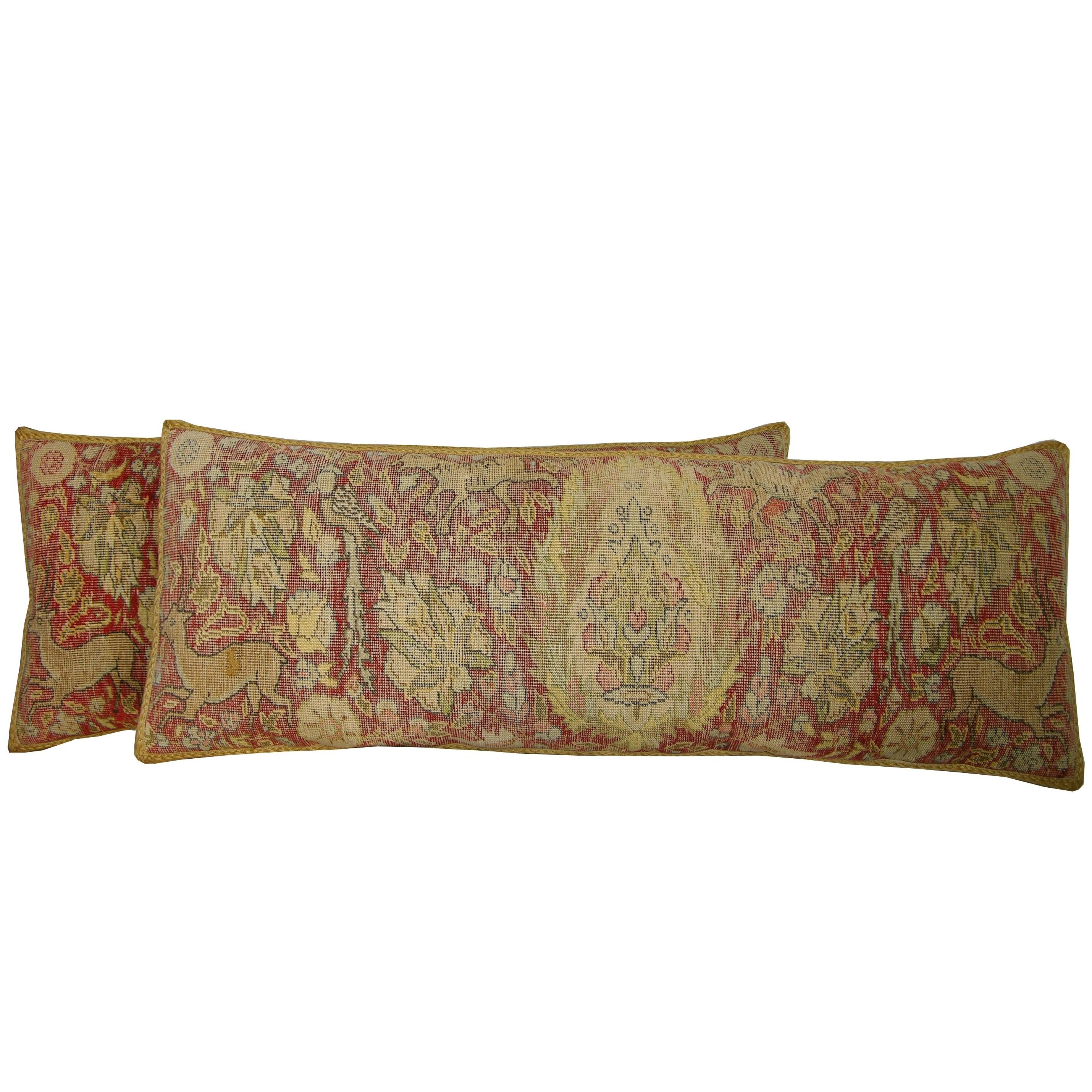 Pair of Antique Silk Turkish Pillows, circa 1900, 1703p  1704p For Sale
