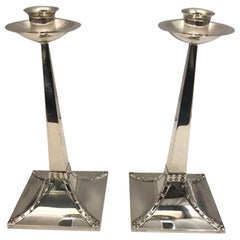 Pair of Antique Silver Candlesticks