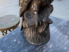 Pair Of Antique Silver Clad Parrots