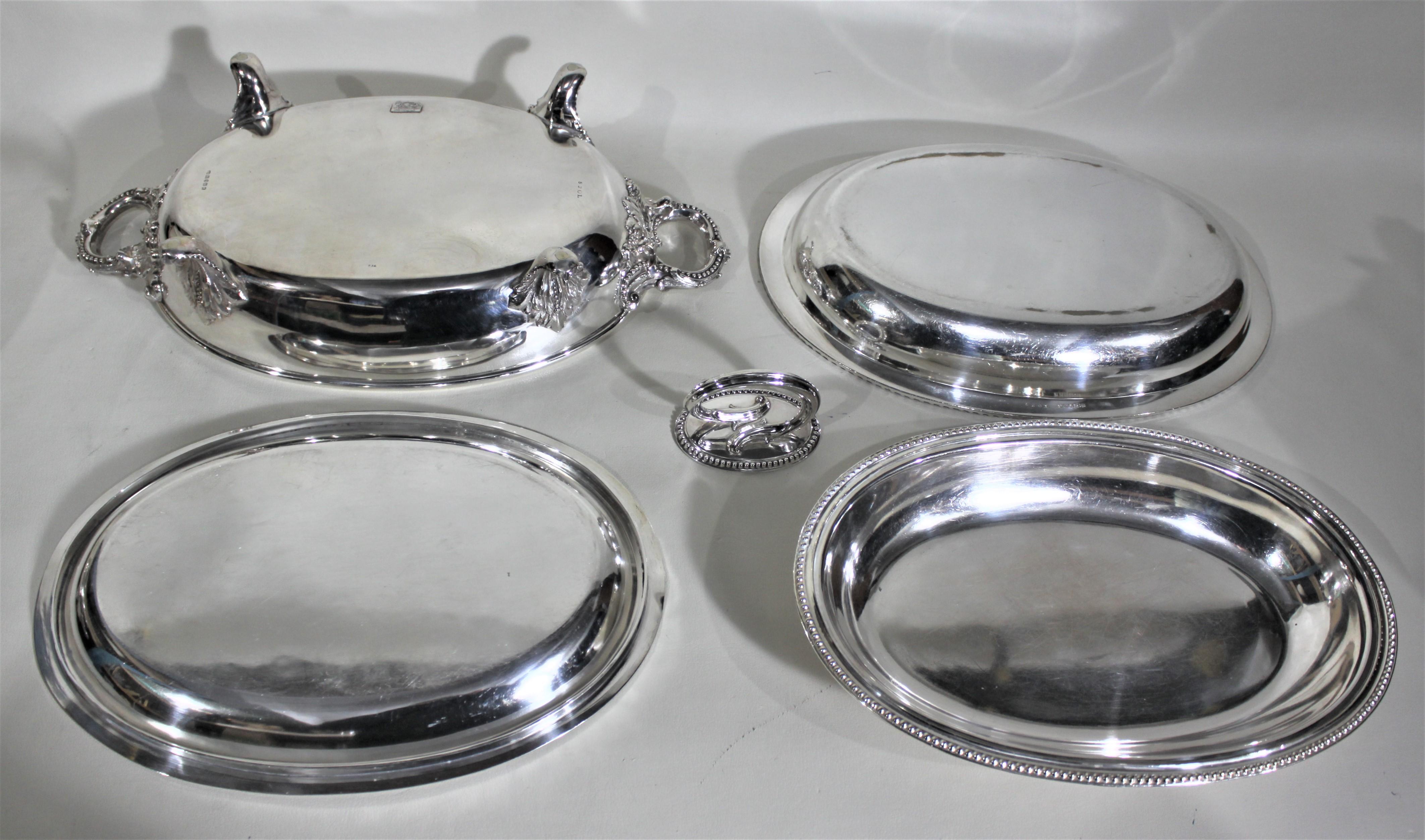 Pareja de cubiertos para entrantes Dixon & Sons Sheffield bañados en plata antigua en venta 1