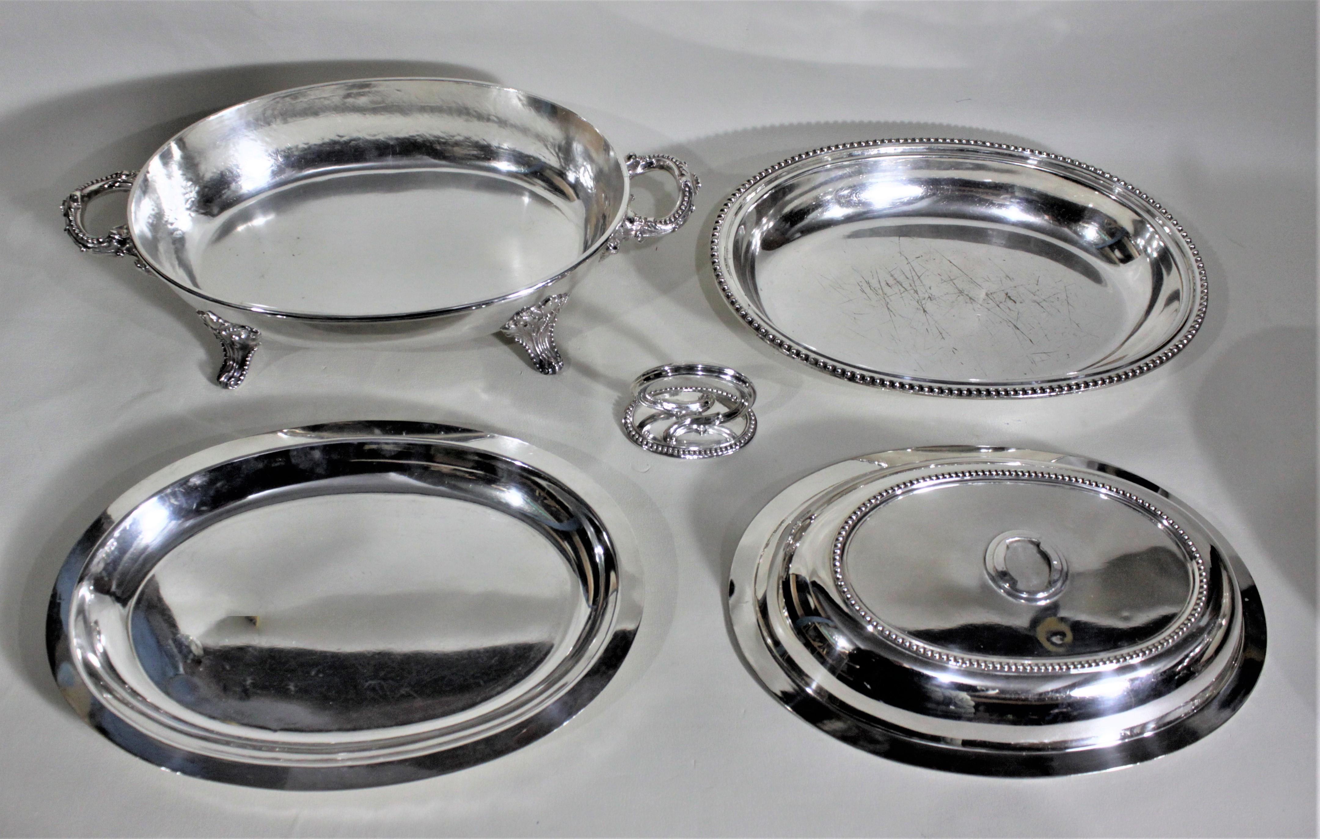 Pareja de cubiertos para entrantes Dixon & Sons Sheffield bañados en plata antigua Vaciado en venta