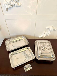 Pair of Antique Silver Plated Entrée Dishes