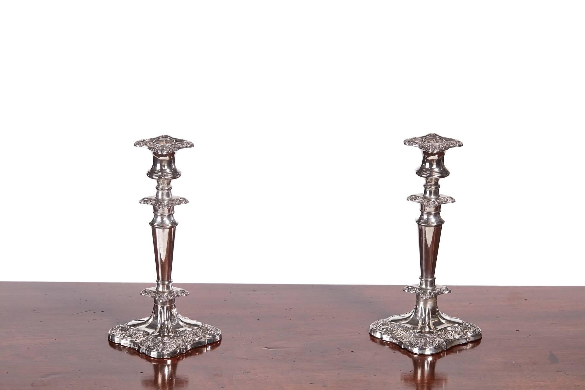Pair of Antique Silver Plated Five-Branch Candelabras 1