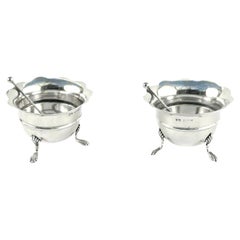 Pareja De Sales Antiguas De Plata